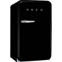 Smeg FAB10LP 55cm 'Retro Style' Home Bar Fridge and Icebox in Black with Right Hand Hinge